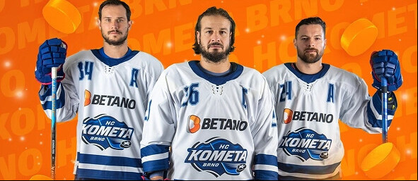 Betano nově sponzoruje hokejový klub HC Kometa Brno