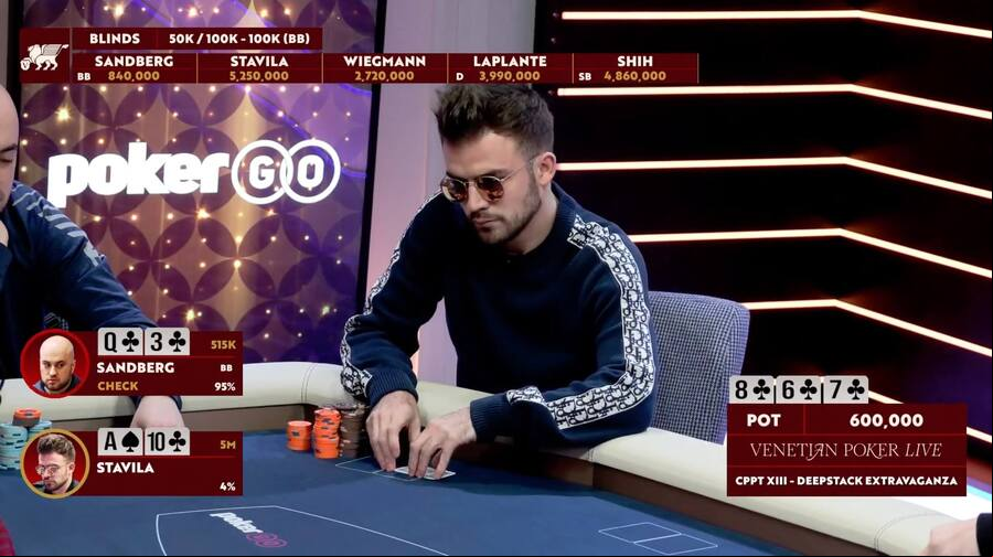 Dan Stavila ve finále PT Main Eventu v Las Vegas