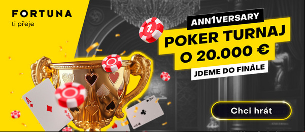Zahrajte si hlavní narozeninový Fortuna Poker turnaj o €20.000