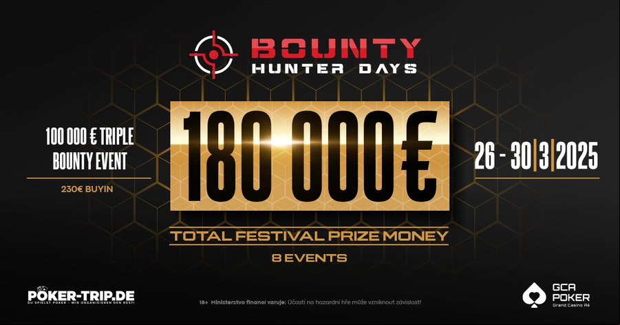 Festival Bounty Hunter Days garantuje celkem €180.000